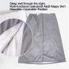 Adjustable Incontinence Bed Pads, Apron-Style, Washable, Waterproof, Floral, Size M view 2