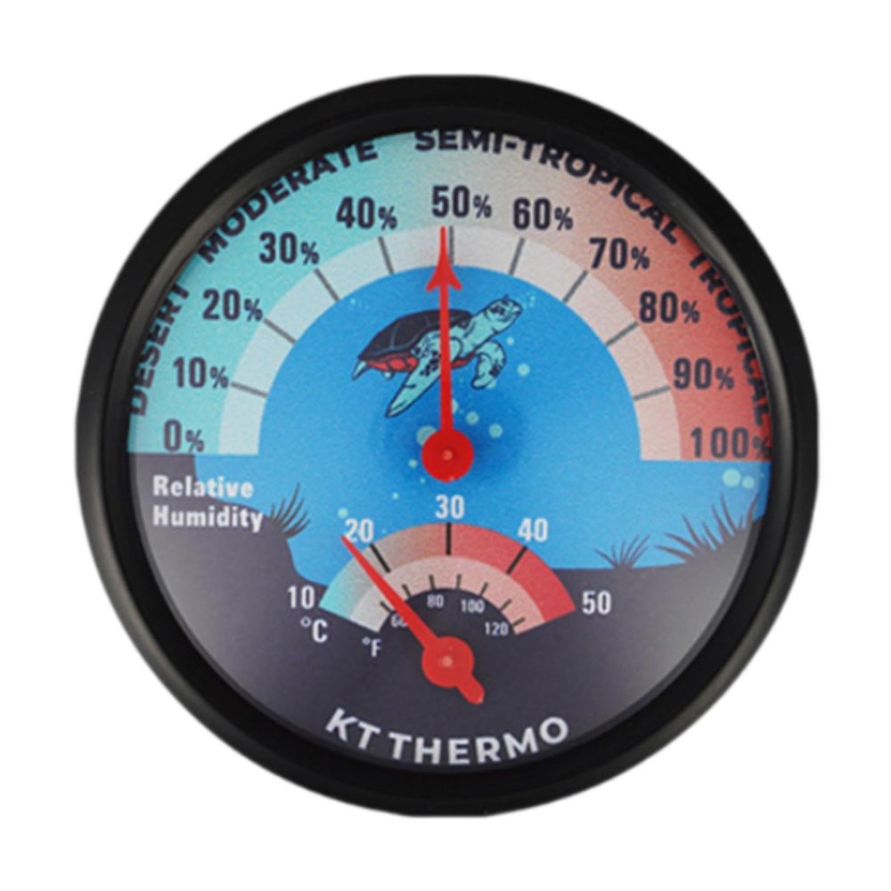 FJMQHU Hygrometer and Thermometer Combo for Reptile Terrariums, Easy Installation, Blue