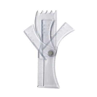 ACOGEDO Beard Shaping Tool, 17.5 cm, Transparent Plastic Beard Comb for Men