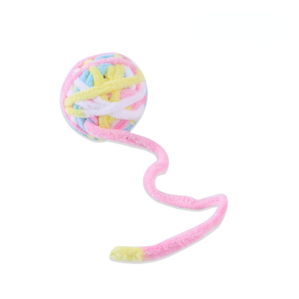 CVJdfhRE Cat Toy, Cat Chew and Teaser Toy, Colorful Wool Balls, Fidget Toy, 2 Pieces