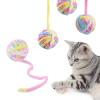 CVJdfhRE Cat Toy, Cat Chew and Teaser Toy, Colorful Wool Balls, Fidget Toy, 2 Pieces view 4