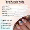 Ceboic 24-Piece Short Almond Press-On Nails, Nude Pink Cartoon Fruit French Tips view 4