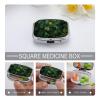 Metal Pill Box with Mirror, 2 Compartments, Compact Travel Pill Case view 4