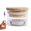 Glass Nail Brush Cleaner Cup, 1-Pack view 1