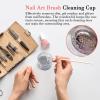 Glass Nail Brush Cleaner Cup, 1-Pack view 2