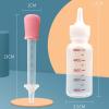 Sdlnklm Kitten Feeding Bottle Set with Dropper and Replacement Nipples, Pink view 4