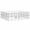 GeenYuu 52-Piece Black Steel Small Animal Playpen with Door, 35 x 35 cm Panels view 2