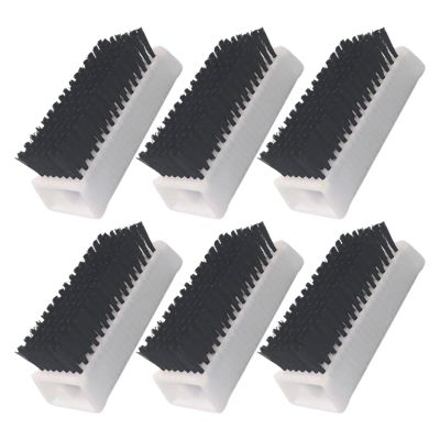 Abaodam 6-Pack Plastic Nail Brushes, Dual-Sided, Soft Bristles, Autoclavable