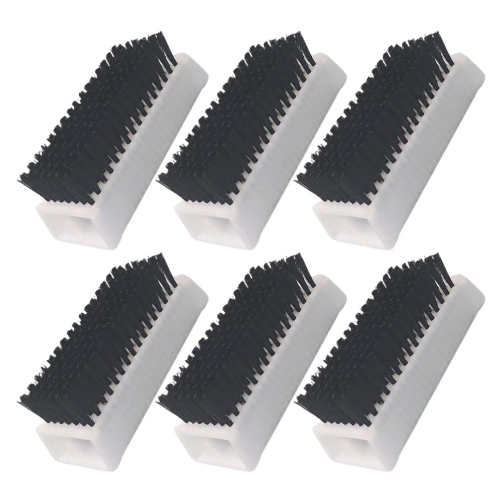 Abaodam 6-Pack Plastic Nail Brushes, Dual-Sided, Soft Bristles, Autoclavable