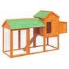 GeenYuu Chicken Coop Brown Solid Pine 193x65x117 cm view 1