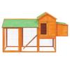 GeenYuu Chicken Coop Brown Solid Pine 193x65x117 cm view 2