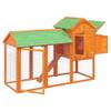 GeenYuu Chicken Coop Brown Solid Pine 193x65x117 cm view 3