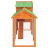 GeenYuu Chicken Coop Brown Solid Pine 193x65x117 cm view 4