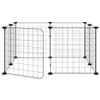 GeenYuu 8-Panel Pet Cage with Door, Black, 35 x 35 cm, Powder-Coated Steel, for Rabbits, Guinea Pigs and Small Animals, Indoor and Outdoor Use view 3