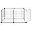 GeenYuu 8-Panel Pet Cage with Door, Black, 35 x 35 cm, Powder-Coated Steel, for Rabbits, Guinea Pigs and Small Animals, Indoor and Outdoor Use view 4
