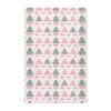 Crib Sheet with Bow and Christmas Trees, 52 x 28 in, Coquette Pink view 1