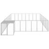 GeenYuu Dog Kennel, Powder-Coated Steel, Silver, 25.41 m² view 2