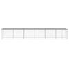 GeenYuu Chicken Run with Roof, Light Gray Galvanized Steel, 603 x 98 x 90 cm, with 5 Extensions view 2