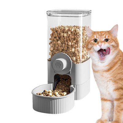 Automatic Cat Feeder with Removable Hanging Gravity Dispenser