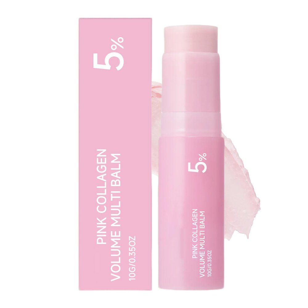Pink Collagen Volume Multi Balm, Moisturizing Firming Eye Balm Stick, 1 Piece