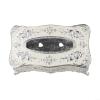 Plastic Tissue Box with European Vintage Style and Hand-Painted Floral Design (Silver) view 4