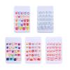 Abaodam 120-Piece Removable ABS Artificial Nails for Girls, Short, Various Colors view 1