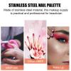 Abaodam 2-Piece Silver Alloy Finger Ring Palette for Nail Art view 3