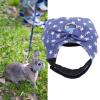 Jiawu Rabbit Harness and Leash Set, Soft Breathable Mesh Vest with Two Safety Buckles, Adjustable Escape-Resistant Harness for Rabbits, Kittens, Ferrets, and Guinea Pigs (M) view 3