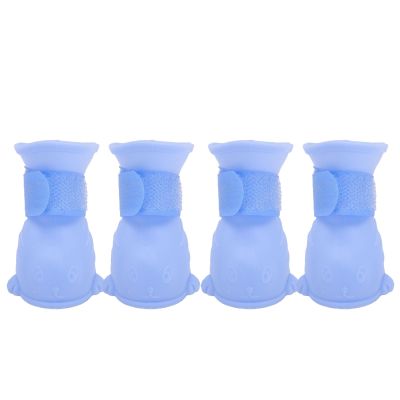 OVAQUIXI Waterproof, Non-Slip Rain Boots for Dogs, TPE Sole with Hook-and-Loop Closure, L Size (6 x 4.5 cm/2.4 x 1.8 in)