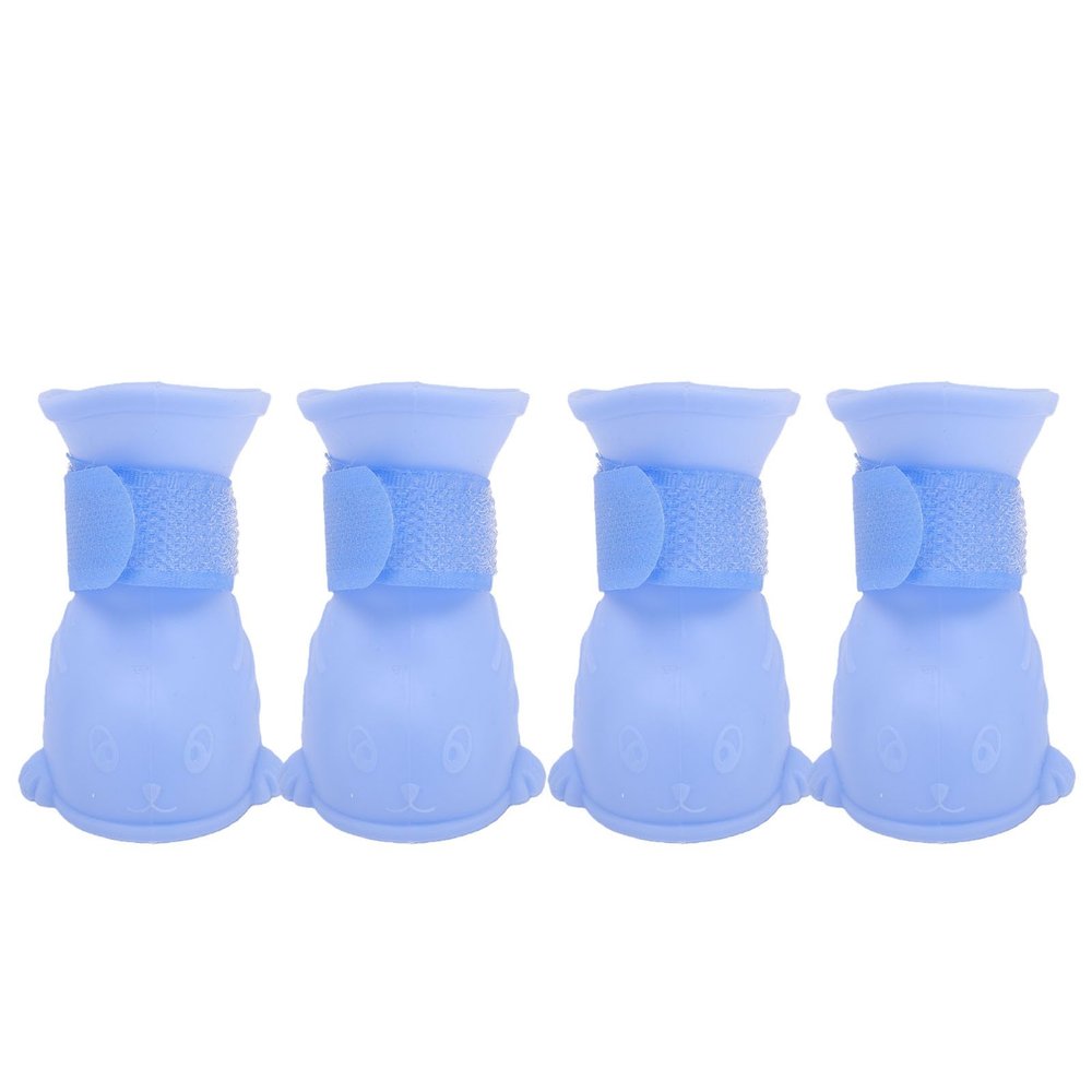 OVAQUIXI Waterproof, Non-Slip Rain Boots for Dogs, TPE Sole with Hook-and-Loop Closure, L Size (6 x 4.5 cm/2.4 x 1.8 in)