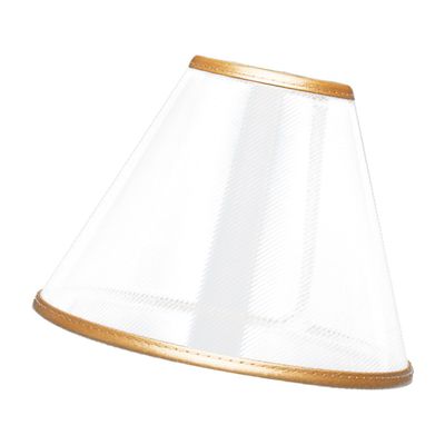 CHICAMPERA Transparent PVC Recovery Collar with PU Edge, Anti-Bite and Scratch Protection, 16–21 cm