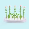 Flower-Shaped Baby Bottle Drying Rack with Drip Tray view 3