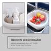 Small Gray PP Wash Basin and Washboard Set view 4