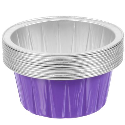 10-Piece Aluminum Foil Wax Bowls for Wax Beads, Purple