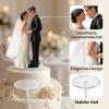 2-Piece Wedding Cake Bride and Groom Figurine Set with Bases view 3