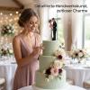 2-Piece Wedding Cake Bride and Groom Figurine Set with Bases view 4