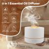 6-in-1 Aroma Diffuser Starry Sky Projector with Flame Light, 200 mL Tank, Humidifier, USB Night Light and Auto-Off view 2
