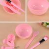 AUTSUPPL Pink Stirring Stick and Measuring Cup Set, 4 Pieces with PVC Bowl and Brush Accessories view 2