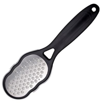 Handheld Stainless Steel and ABS Foot File, Reusable, Black