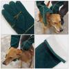 SHINEOFI Bite-Resistant Protective Gloves for Pets and Reptiles, Leather and Fabric view 3