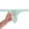 Exotic Men's Low-Rise Thong Underwear, Light Blue, L view 2
