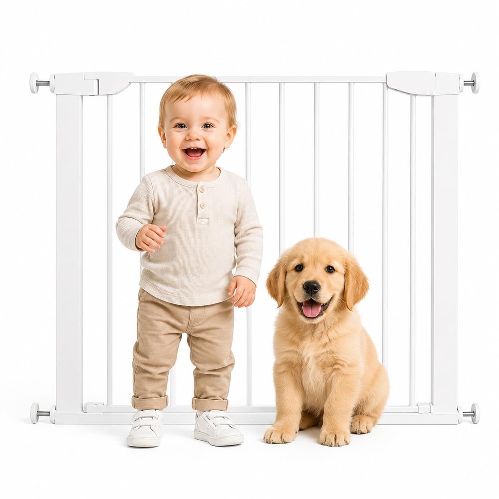 Fiducia Baby & Pet Safety Gate, No-Drill, Extendable 75–102 cm