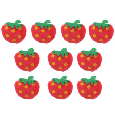 Gatuida Plush Strawberry Toy for Cats - 10 Pack