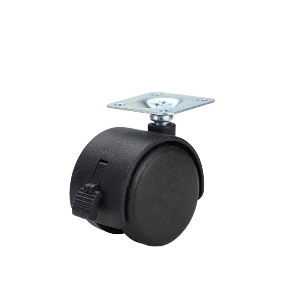 4-Pack 1.5-Inch Flat Plastic Furniture Casters for Planters, Cabinets and Laminate