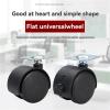 4-Pack 1.5-Inch Flat Plastic Furniture Casters for Planters, Cabinets and Laminate view 2