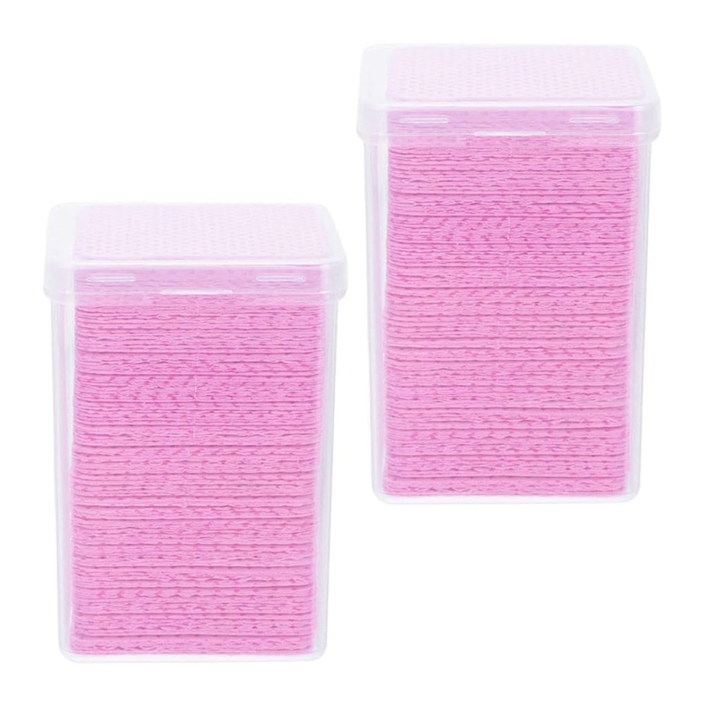 Eyelash Extension Remover Pads, 400 Count, Cotton, Pink