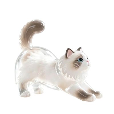 Cat Hair Keychain Memory Keepsake