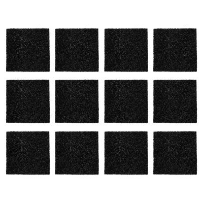 Happyyami Activated Carbon Replacement Filters, Odor-Absorbing, Cuttable, 12 Count, Black