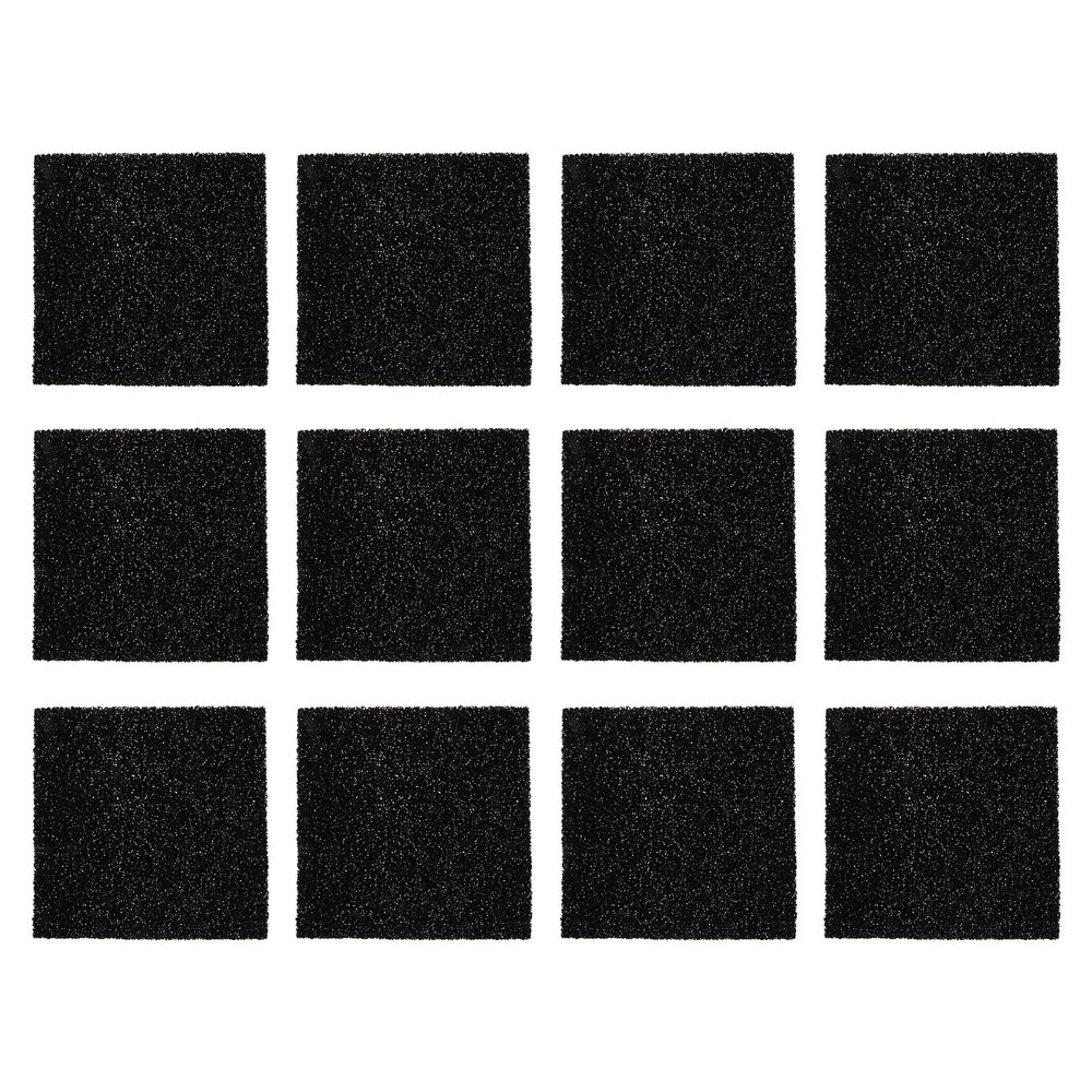 Happyyami Activated Carbon Replacement Filters, Odor-Absorbing, Cuttable, 12 Count, Black
