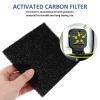 Happyyami Activated Carbon Replacement Filters, Odor-Absorbing, Cuttable, 12 Count, Black view 3